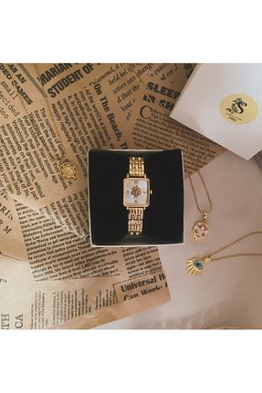 ساعت مچی زرد زنانه استل (فولاد) chaoyada - کد 892409573