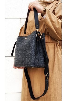 کیف دوشی مشکی زنانه چرم مصنوعی Just Polo - کد 70409494