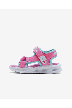 صندل صورتی بچه گانه پاشنه تخت Skechers - کد 898826037