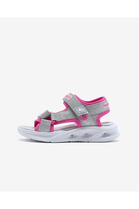 صندل طوسی بچه گانه پاشنه تخت Skechers - کد 921736250