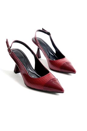 کفش مجلسی زرشکی زنانه پاشنه نازک v.s.h velvet - کد 892281186