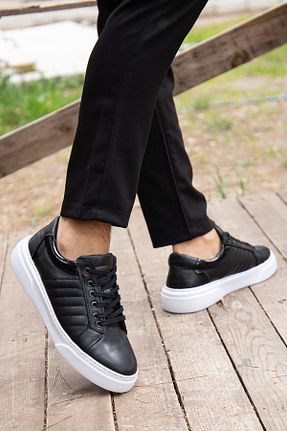 کفش اسنیکر مشکی مردانه بند دار MY GROSS SHOES - کد 899647062