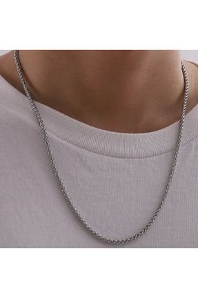 گردنبند استیل ( فولاد ) طوسی مردانه استیل ضد زنگ RoyalVance - کد 920954243