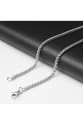 گردنبند استیل ( فولاد ) طوسی مردانه استیل ضد زنگ RoyalVance - کد 920954243