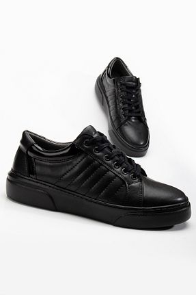 کفش اسنیکر مشکی مردانه بند دار MY GROSS SHOES - کد 900777259