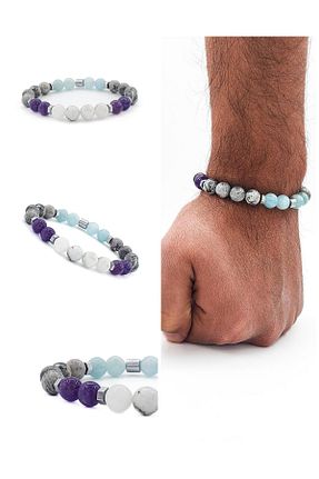 دستبند جواهر رنگی زنانه سنگ طبیعی ŞUFAYS - کد 920954479