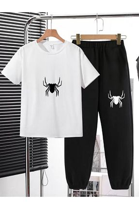 ست بالاتنه و پائین تنه سفید بچه گانه بافتنی Serays moda - کد 921002152