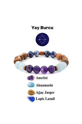 دستبند جواهر رنگی زنانه سنگ طبیعی ŞUFAYS - کد 920986105