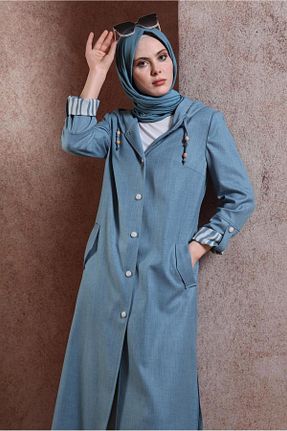 ترنچکت حجاب آبی زنانه بدون آستر Alvina - کد 817794369