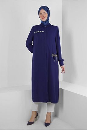 تونیک حجاب سرمه ای زنانه پلی استر Alvina - کد 799159653