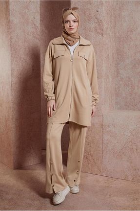 ست گرمکن حجاب بژ زنانه رگولار Alvina - کد 833235967