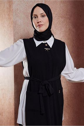 ست بالاتنه و پائین تنه حجاب مشکی زنانه رگولار Alvina - کد 828581355