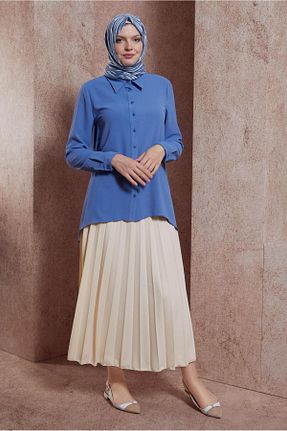 بلوز حجاب سرمه ای زنانه رگولار Alvina - کد 828314138