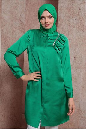 تونیک حجاب سبز زنانه پلی استر Alvina - کد 830877749