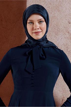 روسری سرمه ای پلی استر Alvina - کد 855461559