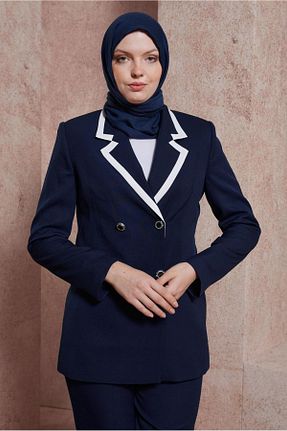 ست بالاتنه و پائین تنه حجاب سرمه ای زنانه رگولار Alvina - کد 833411672