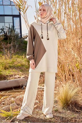 ست گرمکن حجاب بژ زنانه رگولار Alvina - کد 833236371