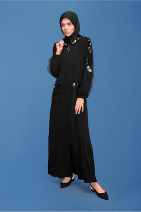 کلاه و ابایا مشکی زنانه پلی استر Alvina - کد 868839753