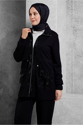 ست بالاتنه و پائین تنه حجاب مشکی زنانه رگولار Alvina - کد 900533092