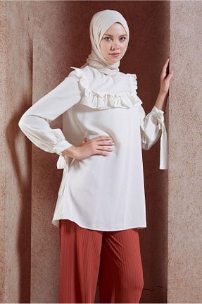تونیک حجاب سفید زنانه پلی استر Alvina - کد 855691028