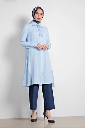 تونیک حجاب آبی زنانه پلی استر Alvina - کد 874939346