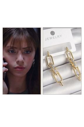 گوشواره استیل (فولاد) زرد استیل (فولاد) MioArt - کد 921062643