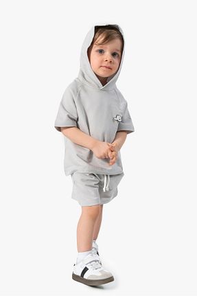 ست نوزادی طوسی بچه گانه پنبه ای Jikko Baby - کد 826511220
