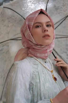 روسری صورتی ساده ED Scarf - کد 812269640