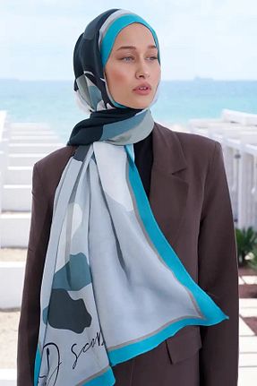 شال آبی زنانه ویسکون Genel Markalar - کد 838698968