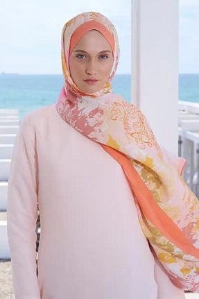 شال نارنجی زنانه ویسکون ED Scarf - کد 838699164