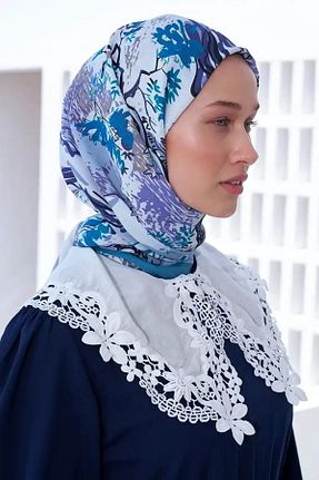 شال آبی زنانه ویسکون ED Scarf - کد 838698949