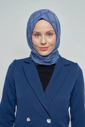 شال آبی زنانه پنبه پلی استر ED Scarf - کد 760929261