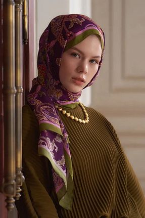 شال سبز زنانه ویسکون ED Scarf - کد 862730239