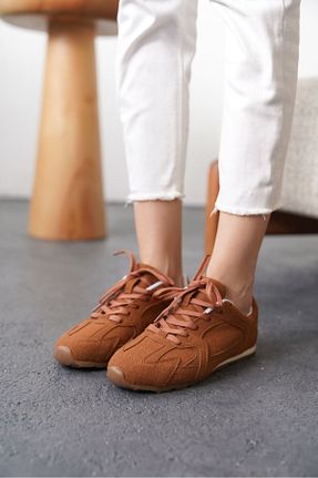 کفش اسنیکر قهوه ای زنانه GOFFSHOES - کد 921078897