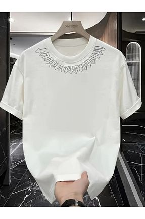تیشرت سفید زنانه Relaxed aynewmoda - کد 921085540