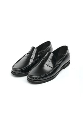 کفش لوفر مشکی مردانه پاشنه کوتاه (1 - 4 سانتی متر) Derinet - کد 921864821