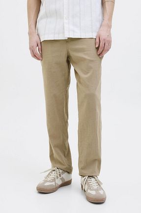 شلوار قهوه ای مردانه الاستین Jack & Jones - کد 882038202