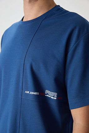 تیشرت آبی مردانه رگولار Air Jones - کد 815773432