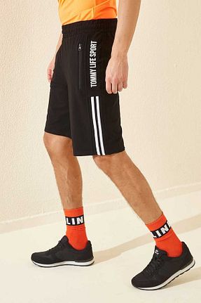 شلوارک و برمودا مشکی مردانه رگولار TOMMY LIFE - کد 37611672