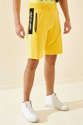 شلوارک و برمودا زرد مردانه رگولار TOMMY LIFE - کد 37611671