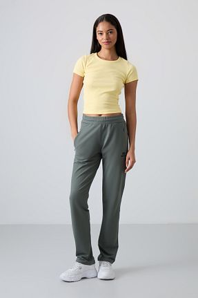 شلوار کرمگن خاکی زنانه اسلیم فیت TOMMY LIFE - کد 3963431