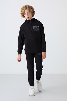 ست گرمکن مشکی بچه گانه پلی استر TOMMY LIFE - کد 855387870