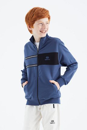 سوئیشرت آبی بچه گانه چاپی TOMMY LIFE - کد 772645710