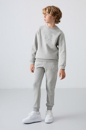 ست گرمکن طوسی بچه گانه پنبه ای TOMMY LIFE - کد 853887443