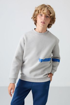 سوئیشرت طوسی بچه گانه چاپی TOMMY LIFE - کد 852964491