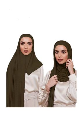 شال قهوه ای زنانه پنبه ای ardün hijab - کد 921105981