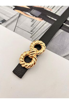 کمربند مشکی زنانه چرم مصنوعی MODAM HİFA - کد 890758811