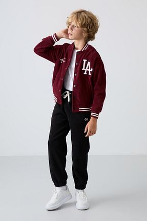 سوئیشرت نارنجی بچه گانه بافت دار TOMMY LIFE - کد 852964784