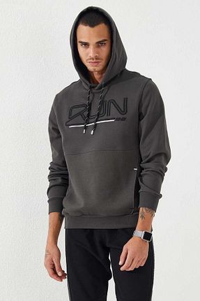 سوئیشرت خاکی مردانه چاپی TOMMY LIFE - کد 51722625