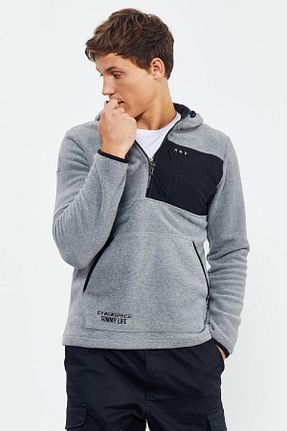سوئیشرت طوسی مردانه ساده TOMMY LIFE - کد 141172632